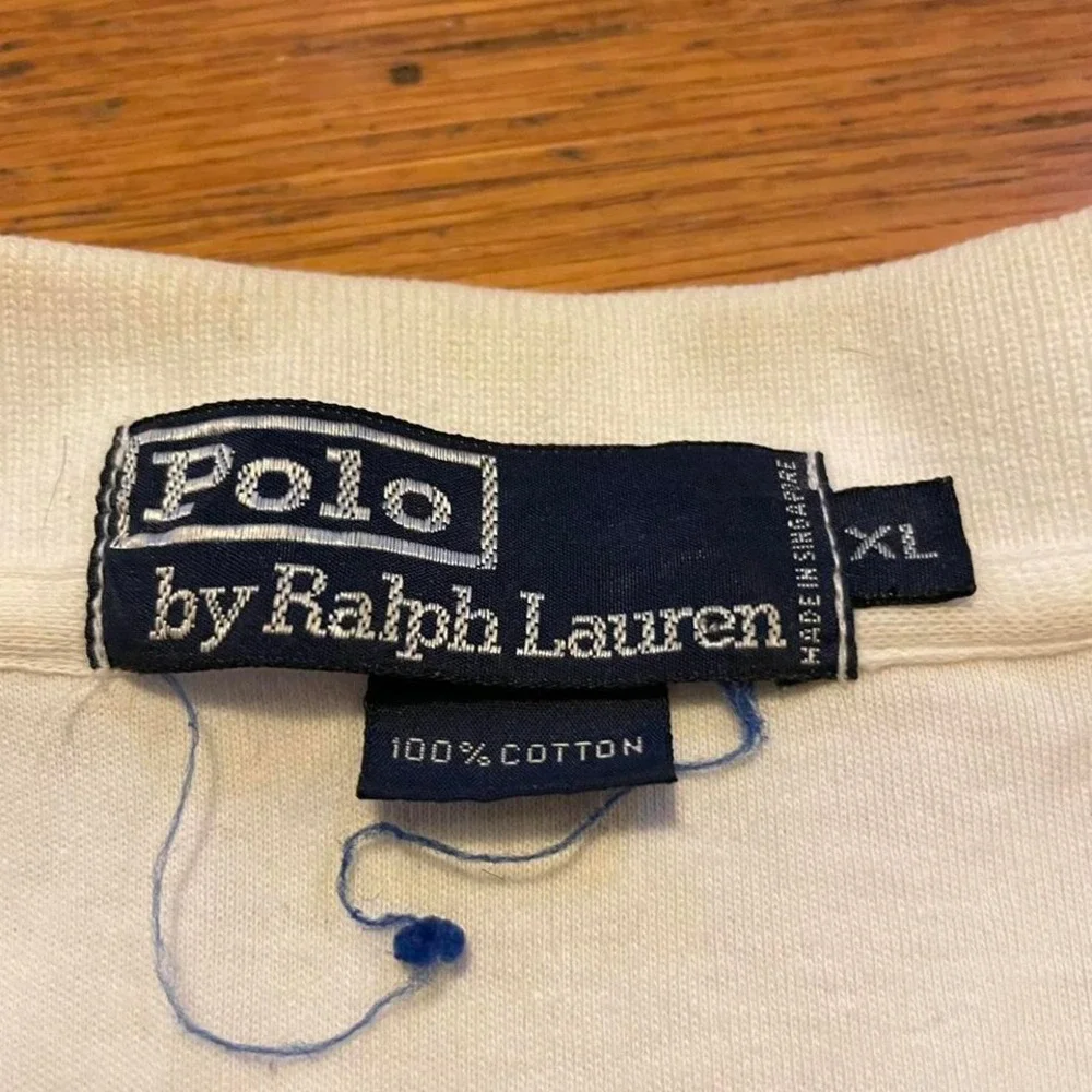 VTG 80s 90s Polo Ralph Lauren mini pony logo embroidered‎ golf polo tee shirt XL